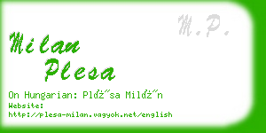 milan plesa business card